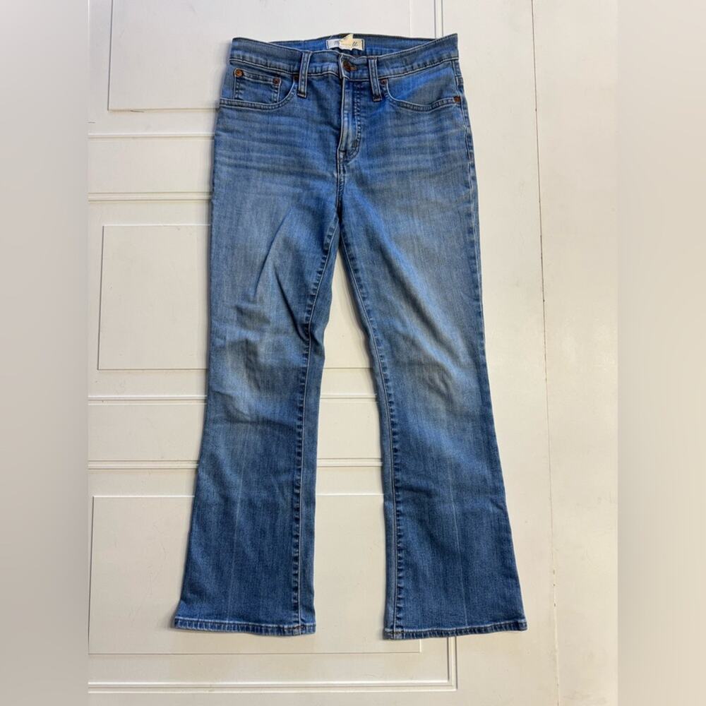 Madewell Womens Sz 26 Cali Demi Boot Cropped Denim Medium Wash Blue Jeans